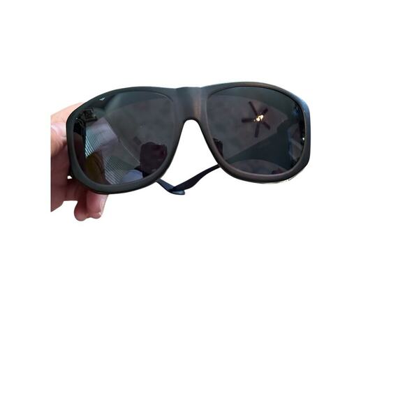 Solar Shield Women's Black Polarized Wear Over Smoke Driving Sunglasses - Picture 4 of 7